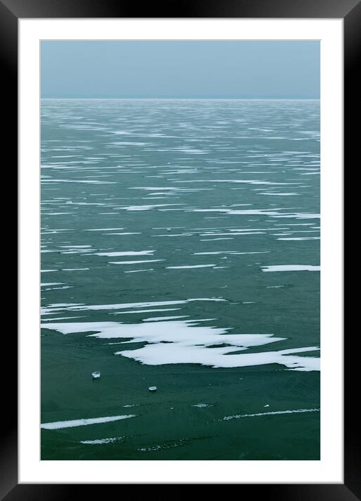 Winter lake Framed Mounted Print by Arpad Radoczy