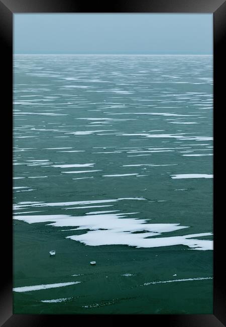 Winter lake Framed Print by Arpad Radoczy