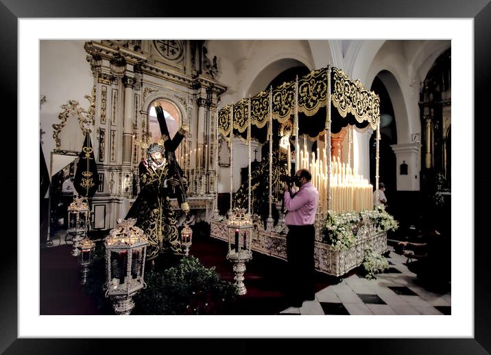 Interior of the parish church of Paradas, Seville Framed Mounted Print by Jose Manuel Espigares Garc