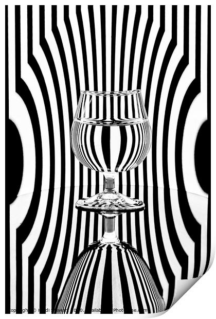 Abstract glass and stripes Print by Heidi Stewart