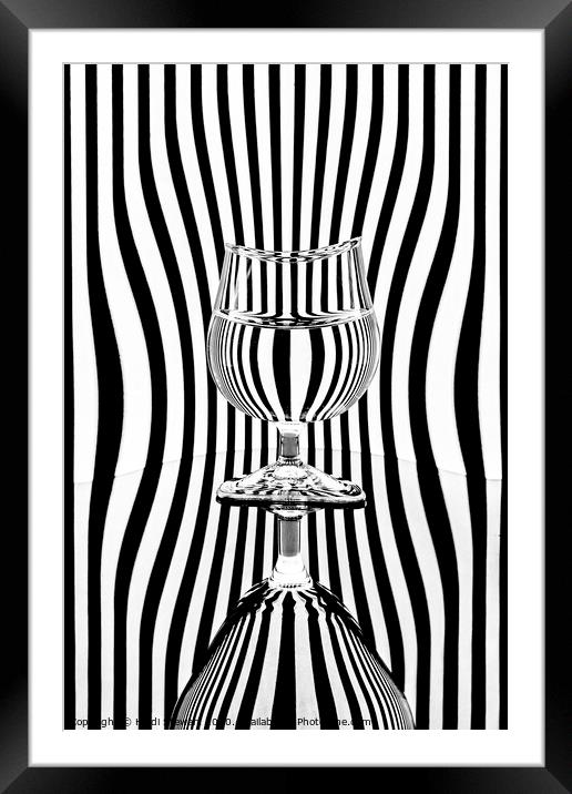 Zebra Stripes and Glass Framed Mounted Print by Heidi Stewart