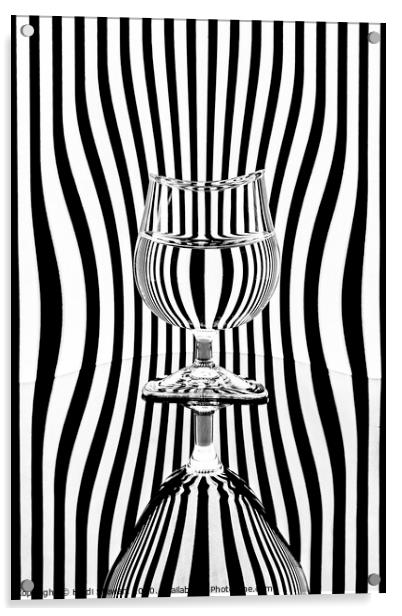 Zebra Stripes and Glass Acrylic by Heidi Stewart