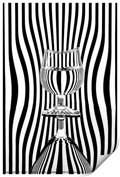 Zebra Stripes and Glass Print by Heidi Stewart
