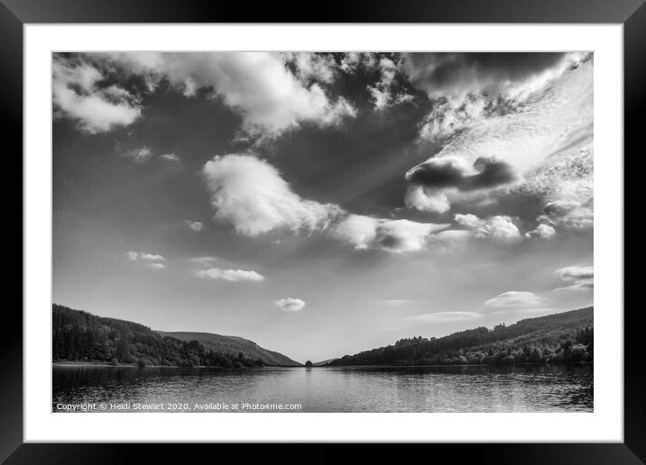 Llwyn On Reservoir in the Brecon Beacons Framed Mounted Print by Heidi Stewart