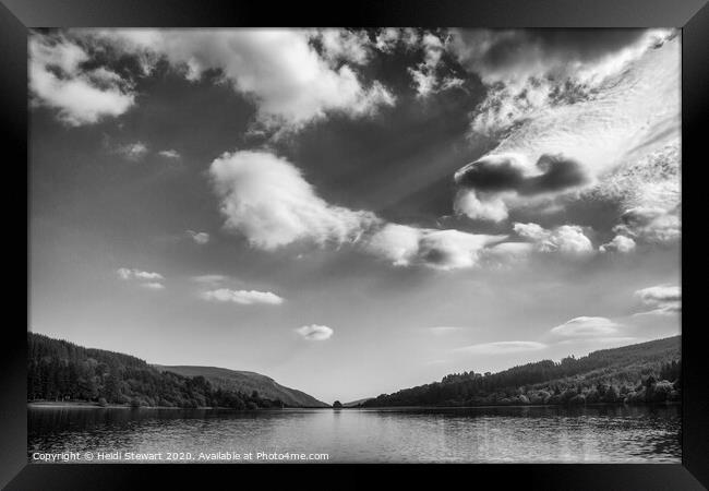 Llwyn On Reservoir in the Brecon Beacons Framed Print by Heidi Stewart