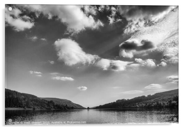 Llwyn On Reservoir in the Brecon Beacons Acrylic by Heidi Stewart