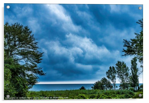 Storm Coming Padanaram View Dartmouth Massachusetts Acrylic by William Perry