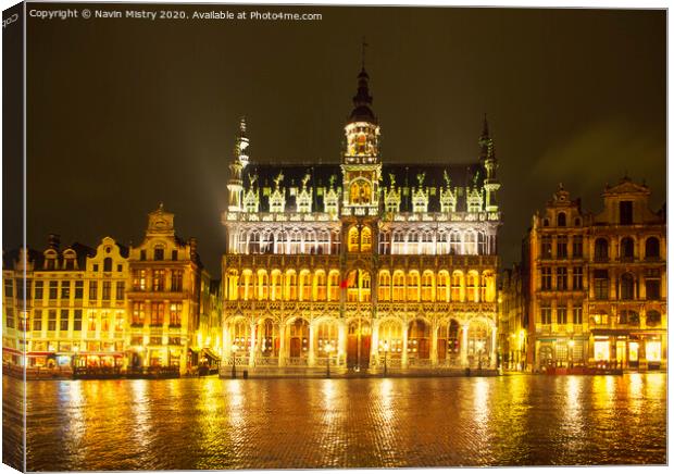 Grand Place Belgium Canvas Print by Navin Mistry