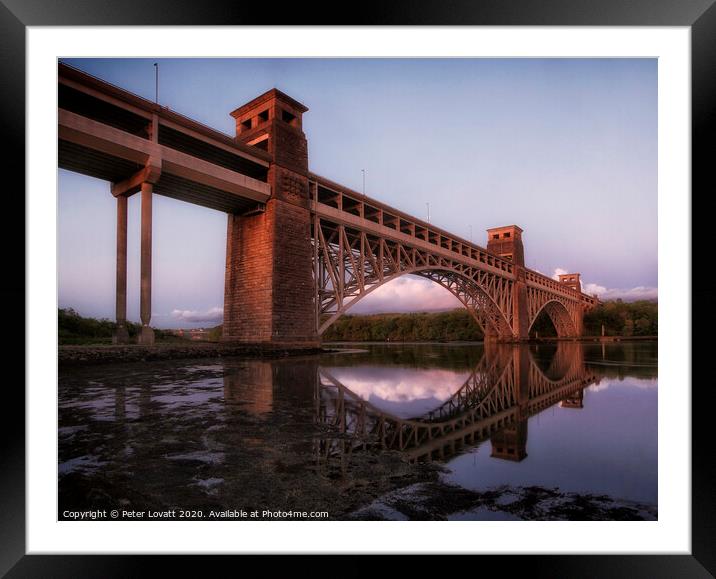 Britannia Bridge, Anglesey Framed Mounted Print by Peter Lovatt  LRPS