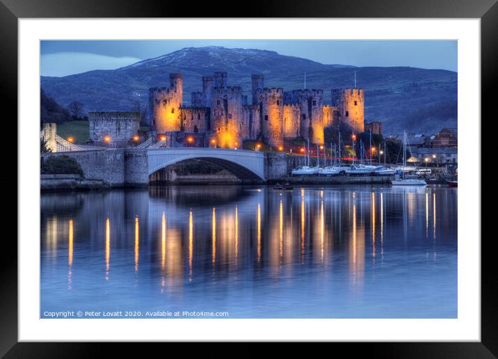 Conwy Castle Framed Mounted Print by Peter Lovatt  LRPS