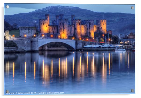 Conwy Castle Acrylic by Peter Lovatt  LRPS