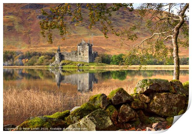 Kilchurn Castle and Loch Awe Reflections Print by Peter Lovatt  LRPS