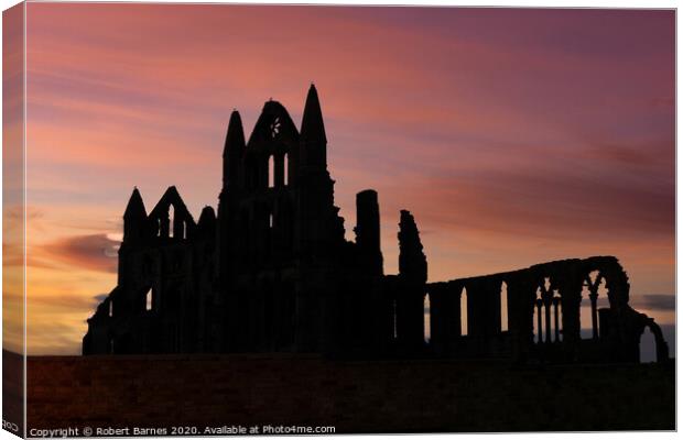 Morning at Whitby Abbey  Canvas Print by Lrd Robert Barnes