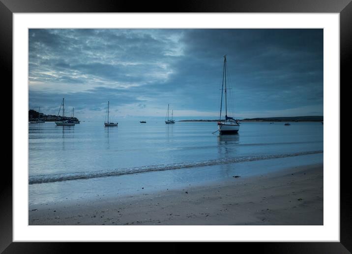Yachts moored at Instow Framed Mounted Print by Tony Twyman