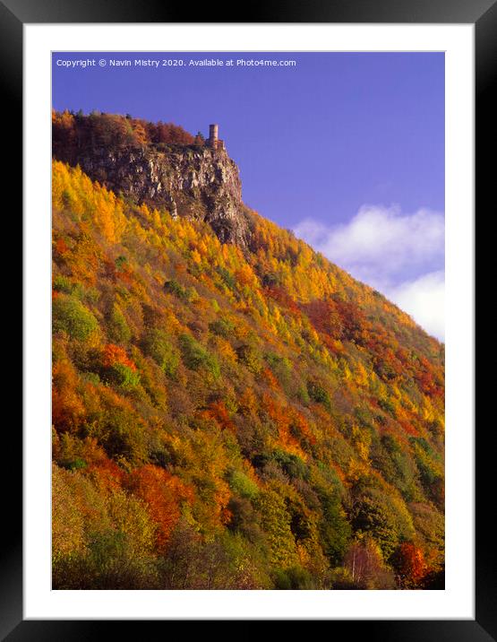 Autumn Colours Kinnoull Hill, Perth, Scotland Framed Mounted Print by Navin Mistry