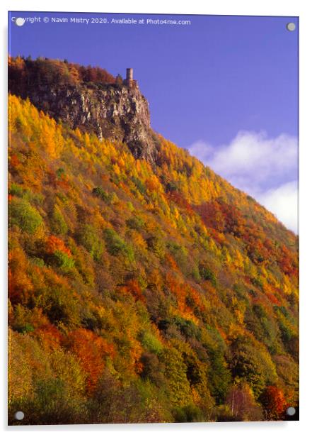 Autumn Colours Kinnoull Hill, Perth, Scotland Acrylic by Navin Mistry