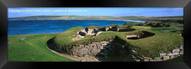 Skara Brae and Skail Bay, Orkney Islands, Scotland Framed Print by Navin Mistry