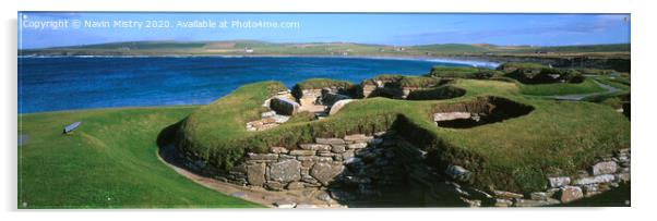 Skara Brae and Skail Bay, Orkney Islands, Scotland Acrylic by Navin Mistry