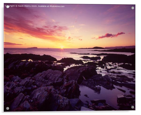 Sunset on Seil Island, Scotland Acrylic by Navin Mistry