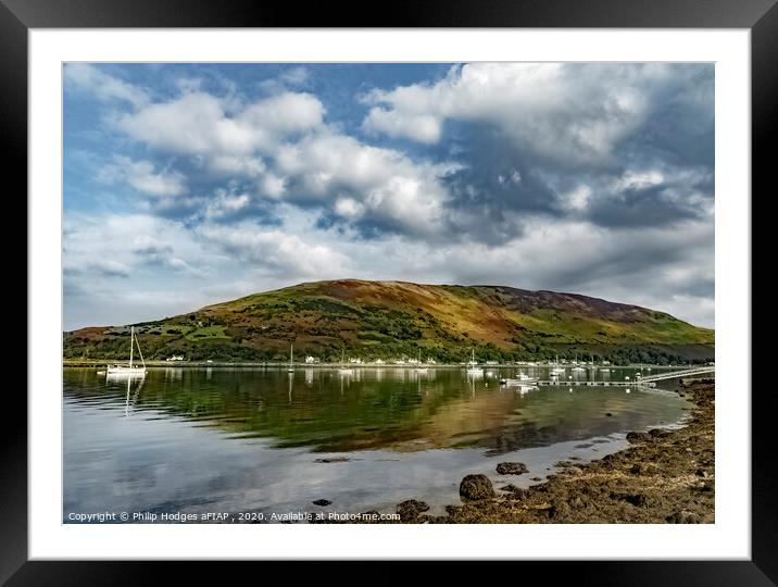 Lochranza Bay, Isle of Arran Framed Mounted Print by Philip Hodges aFIAP ,