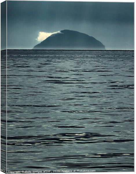 Ailsa Craig in the Early Morning Canvas Print by Philip Hodges aFIAP ,
