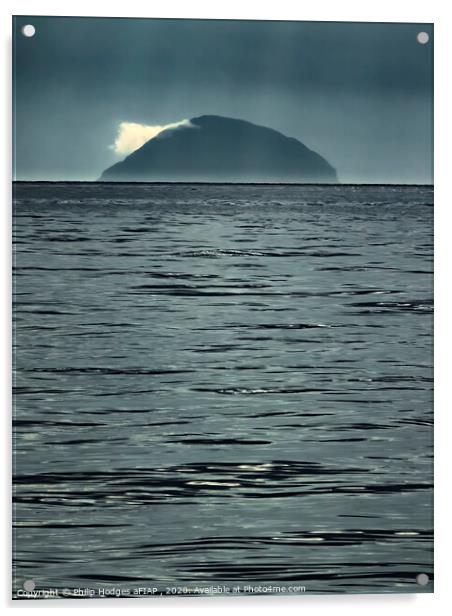 Ailsa Craig in the Early Morning Acrylic by Philip Hodges aFIAP ,