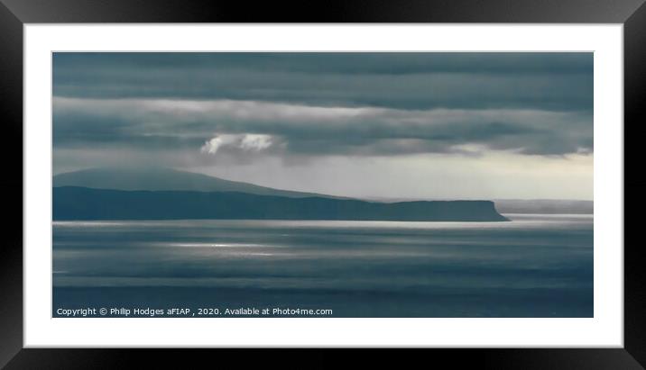 Islay from Kintyre Lighthouse Framed Mounted Print by Philip Hodges aFIAP ,