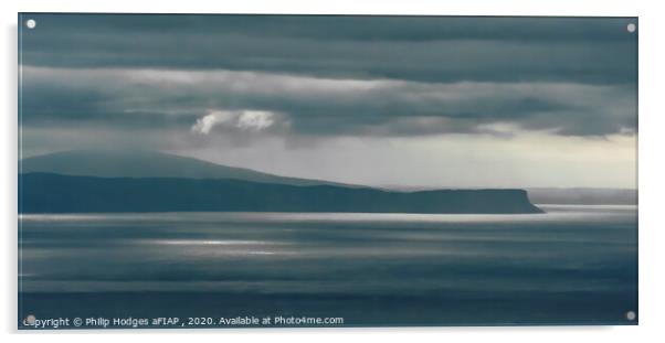 Islay from Kintyre Lighthouse Acrylic by Philip Hodges aFIAP ,