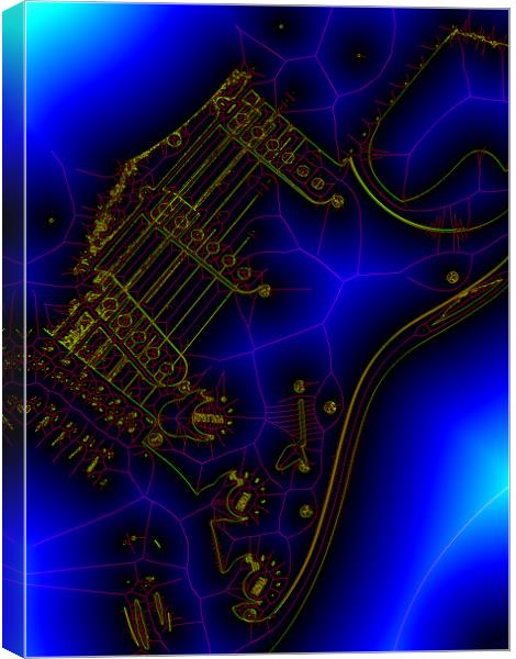 Electric Guitar Canvas Print by Ian Jeffrey