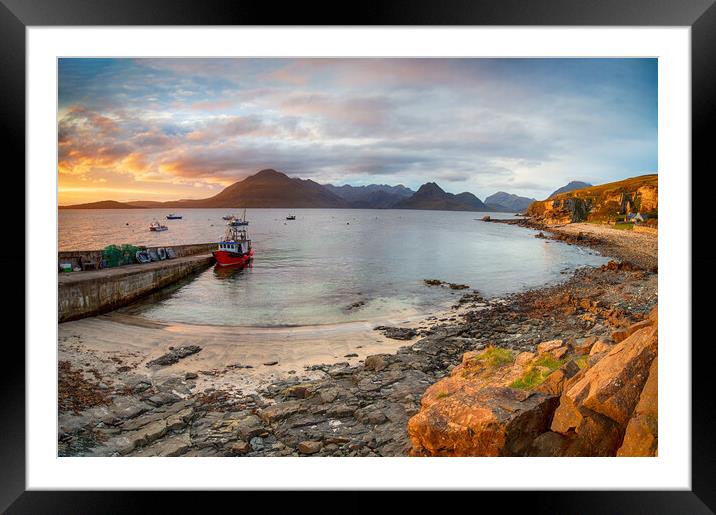 Dramatic skies over Elgol  Framed Mounted Print by Helen Hotson