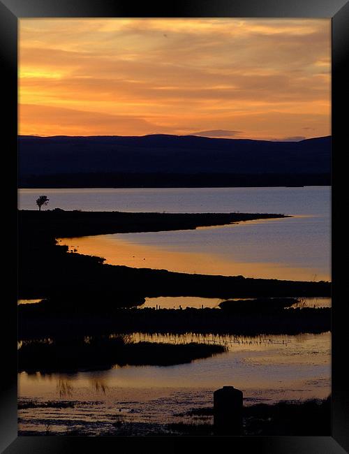 loch sunset Framed Print by Ann Callaghan