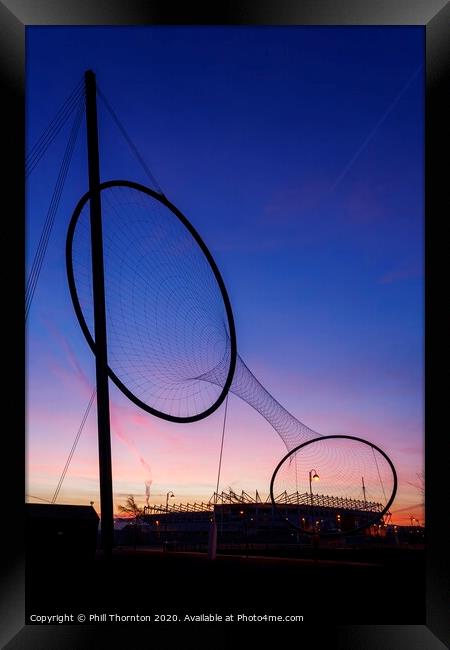Sunrise behind the tees Valley Giant, Temenos No.2 Framed Print by Phill Thornton