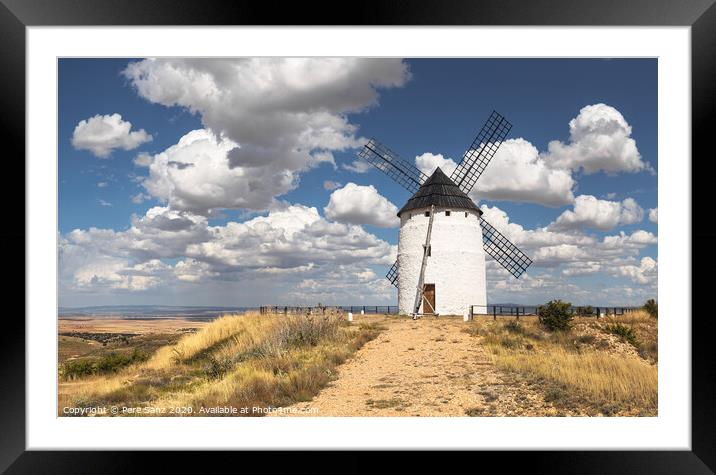 Tradicional Windmill in Ojos Negros, Teruel, Spain Framed Mounted Print by Pere Sanz