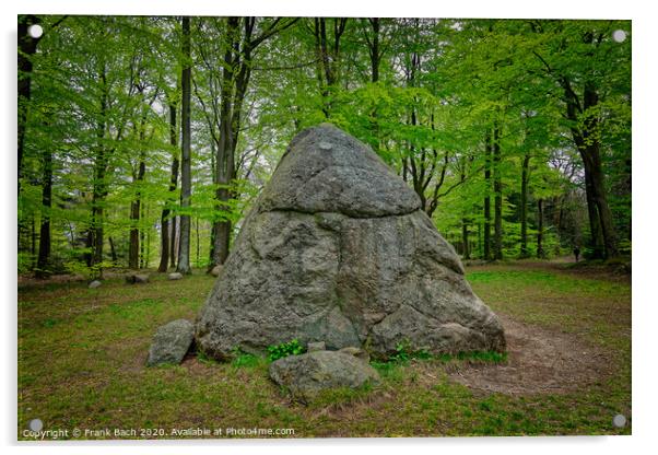 Tirslund glacial megalith stone in western Denmark Acrylic by Frank Bach