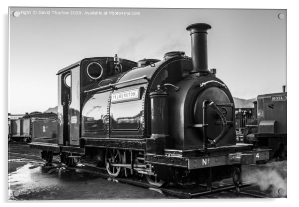 Palmerston, Festiniog Railway. Acrylic by David Thurlow
