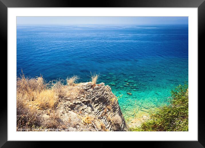 Cape of Arms (Capo d’Armi) a promontory located in Lazzaro Framed Mounted Print by Natalia Macheda