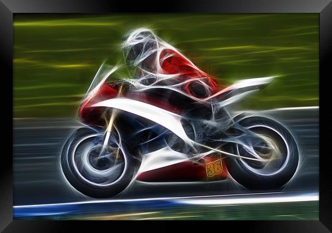 Motorbike Framed Print by Sam Smith