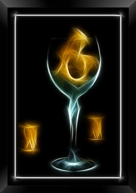 wine glass Framed Print by Sam Smith