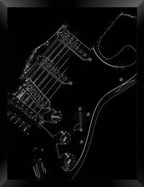 Guitar Framed Print by Ian Jeffrey