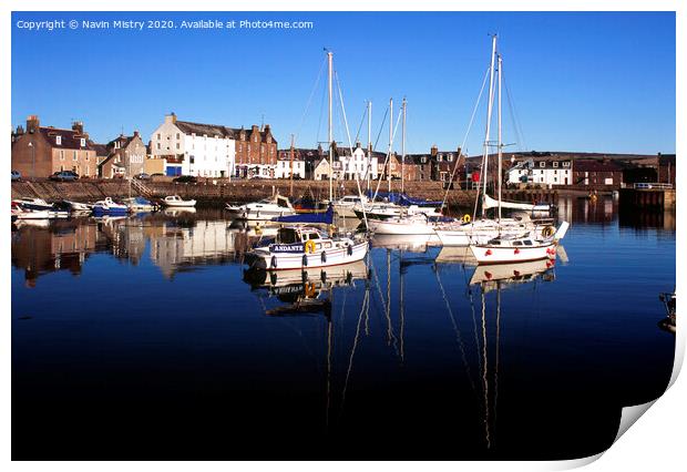 Stonehaven Aberdeenshire Print by Navin Mistry