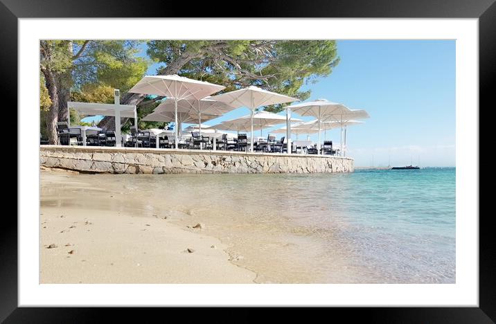 Puerto Pollensa Mallorca Framed Mounted Print by Louise Godwin