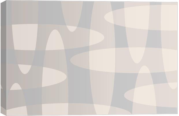 Abstract vector background, with gray ellipses Canvas Print by Arpad Radoczy