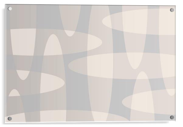 Abstract vector background, with gray ellipses Acrylic by Arpad Radoczy