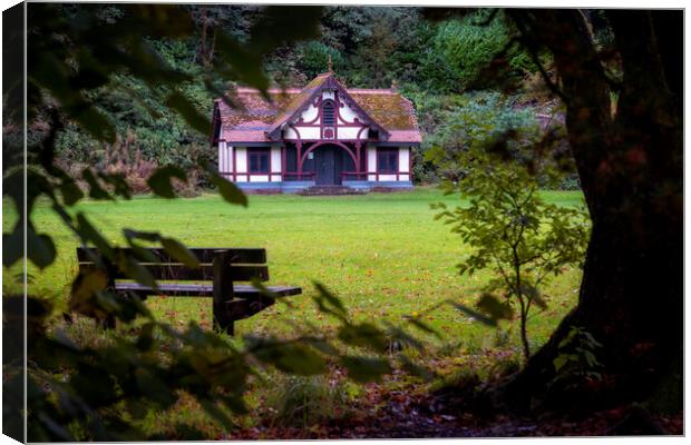 Craig-y-Nos Country park pavilion Canvas Print by Leighton Collins