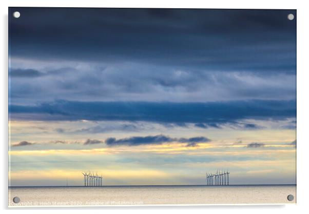 Wind Turbines at Sunset Acrylic by Heidi Stewart