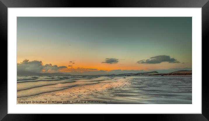 Sunset At Seamill Beach Framed Mounted Print by Tylie Duff Photo Art