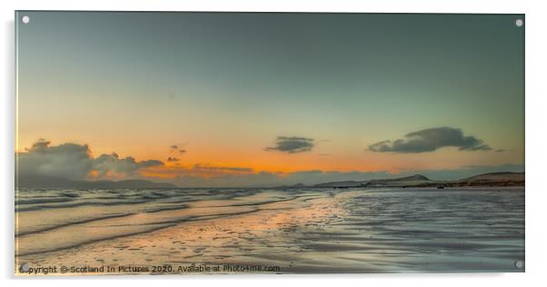 Sunset At Seamill Beach Acrylic by Tylie Duff Photo Art