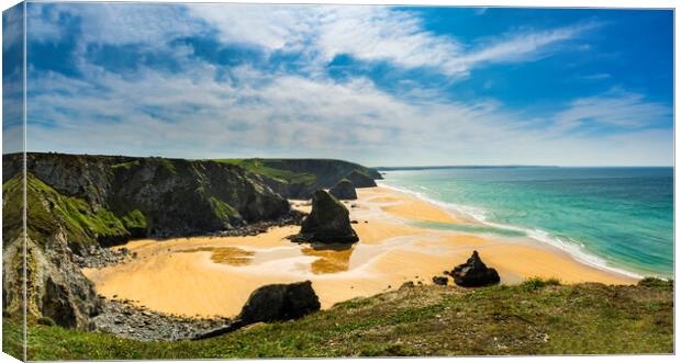 Bedruthan Steps 2 Canvas Print by Maggie McCall