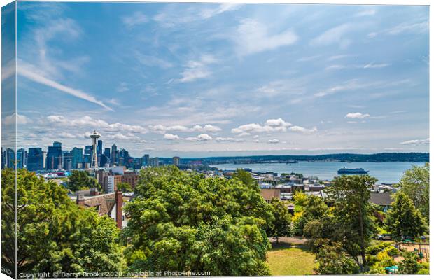 Seattle and Puget Sound Canvas Print by Darryl Brooks