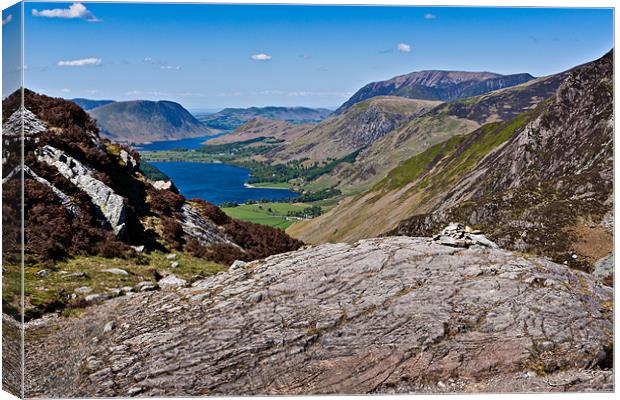 Buttermere View Canvas Print by David Lewins (LRPS)